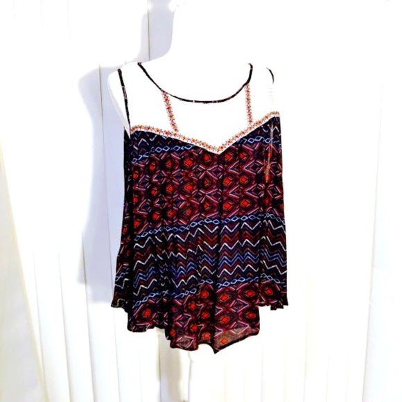 DEMOCRACY*TANK TOP*SOUTHWEST DESIGN*SLEEVELESS TOP*WOMEN SIZE 1X*EUC* - Picture 1 of 7
